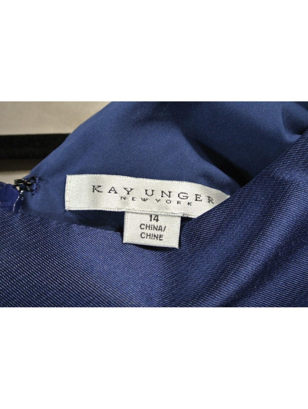 NEW Kay Unger Blue Evaline Placed Floral Cocktail Midi Dress Size 14 #MD2089 - Picture 7 of 9